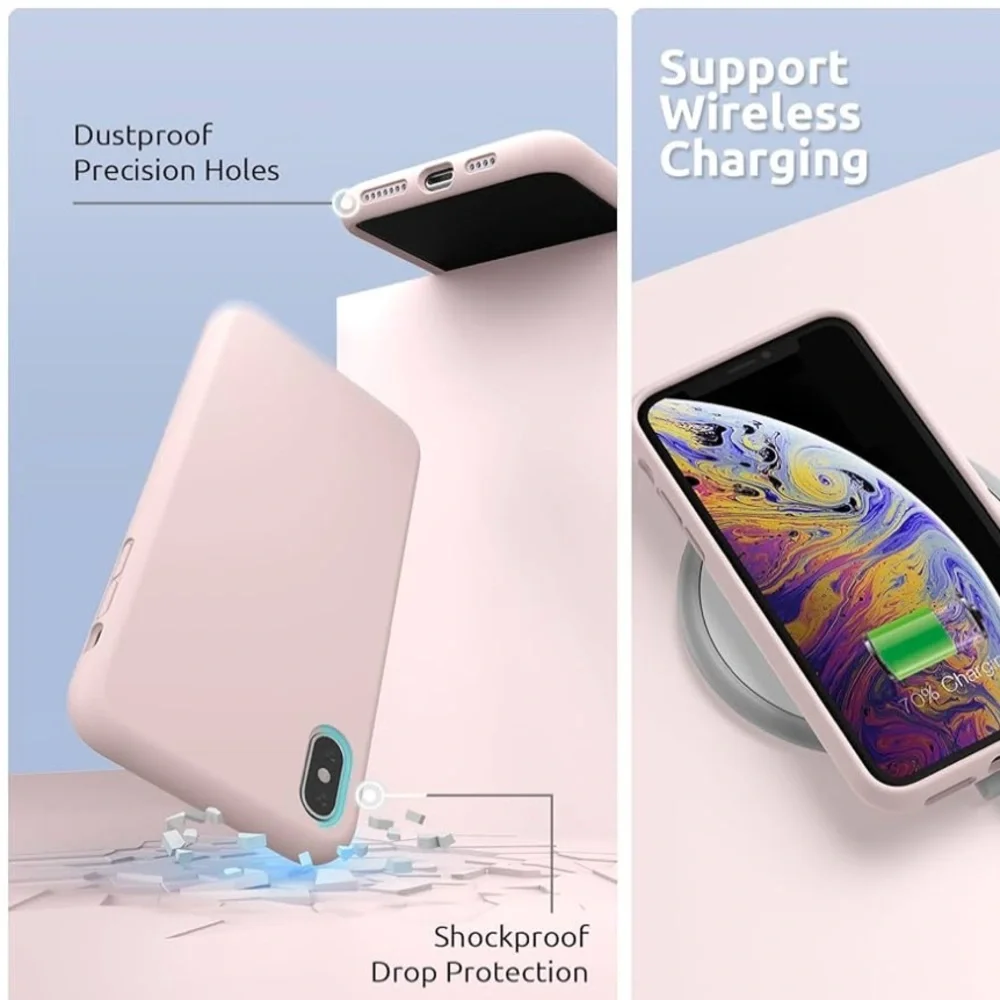 SURPHY Liquid Silicone Case iPhone X Pink Sand